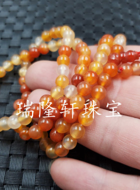 黄玉髓水草玛瑙毫米多圈手链