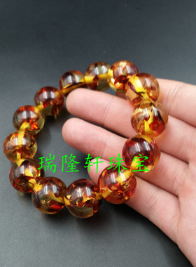 高档精美仿蜜蜡琥珀毫米手链