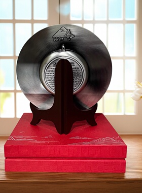 复古锡质风景浮雕桌面摆件礼盒