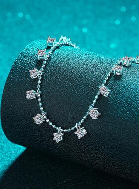 满天星莫桑石颈链925纯银