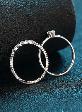 两件套镀铂金莫桑钻送女友礼物