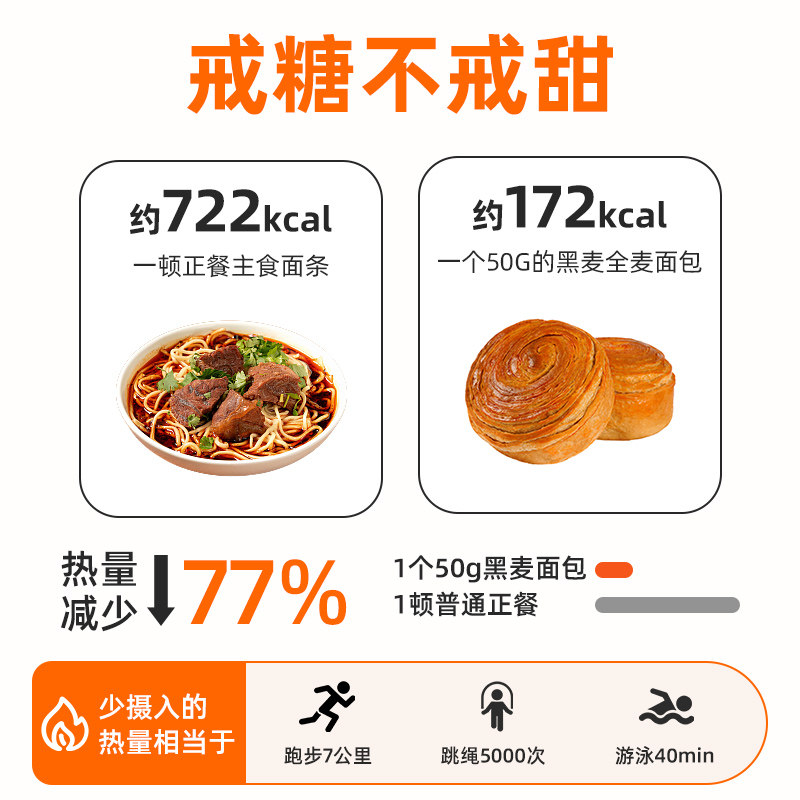 黑全麦手撕面包无添加蔗糖代餐代糖营养早餐解馋健身粗粮零食品,淘宝优惠券,粉丝福利购,淘宝优惠卷