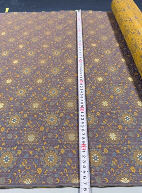 紫色锦绫织金装裱布料
