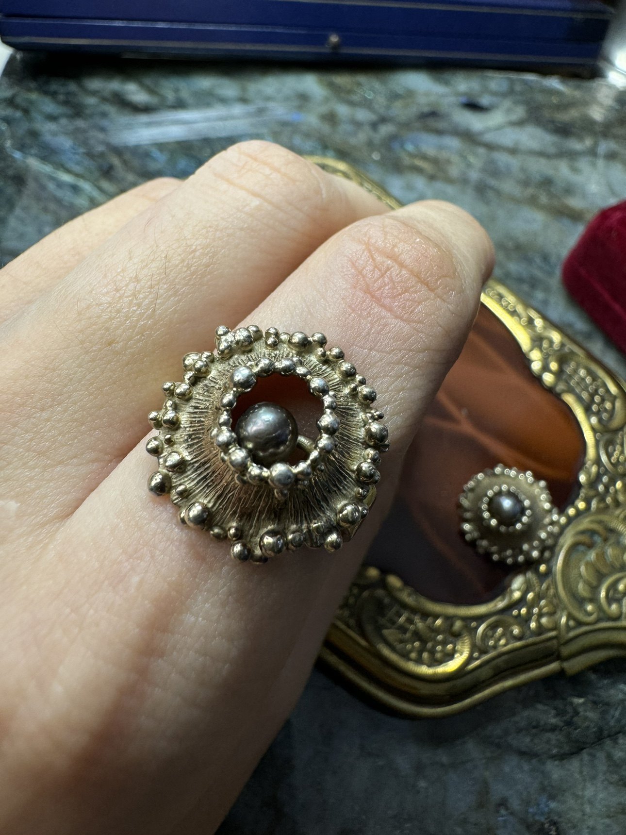 宫廷复古天然铂金灰珍珠通体925银设计师银耳环套装抽象熔岩烟花,淘宝优惠券,粉丝福利购,淘宝优惠卷