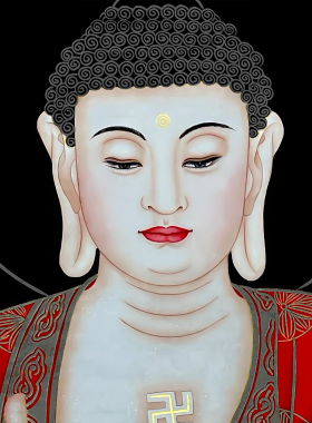 梵心唐卡自己画释迦牟尼描金唐卡