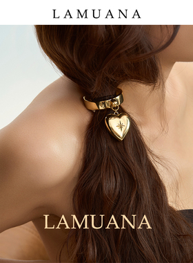 LAMUANA黑桃心发绳小众设计感发饰扎头发皮筋头绳发绳ins风68127