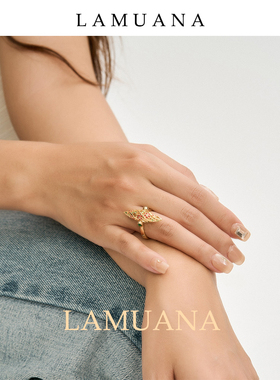 LAMUANA核桃花复古法式戒指小众设计高级感食指戒尾戒女68479