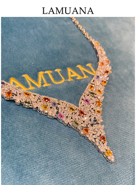 LAMUANA天然彩宝项链银