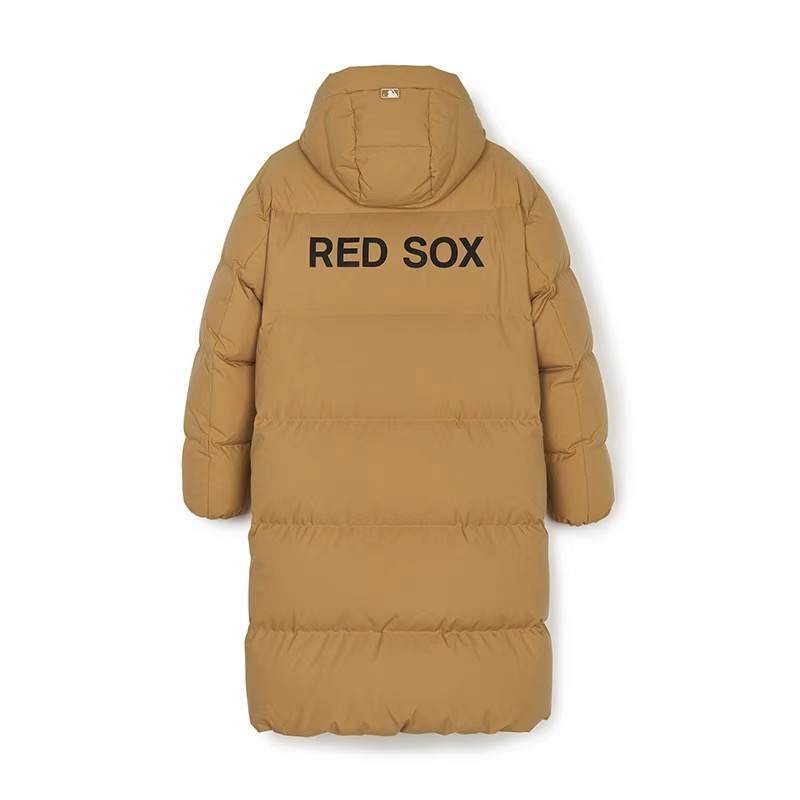MLB情侣羽绒服男女NY连帽长款运动休闲鸭绒棉羽外套3ADJB1846 - 图3