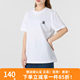 MLB short-sleeved women's clothing couple NY half-sleeved new T-shirt sportswear casual white half-sleeved men's clothing 3ATSB0153