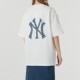 MLB black presbyopic short-sleeved men and women new NY big logo on the back couple tops sports T-shirt 3ATSM0653
