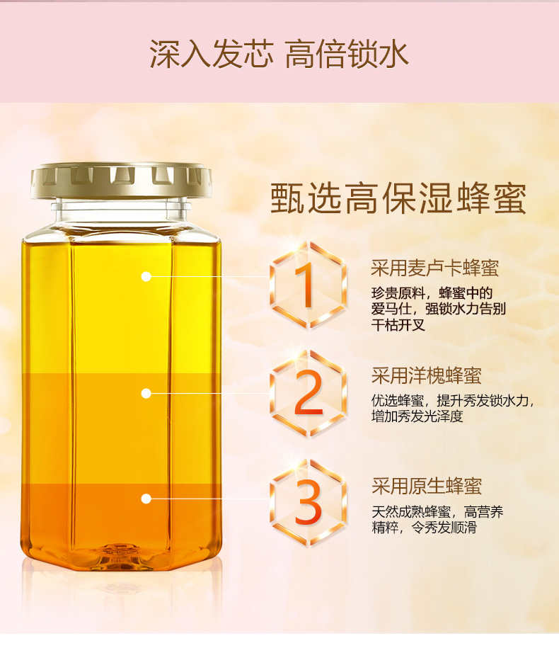 屈臣氏官方旗舰店屈臣氏honey安蒂花子水感丰盈滋养樱花洗护套装蜂蜜滋养护发2