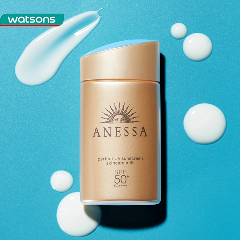 屈臣氏官方旗舰店【屈臣氏】安热沙蓝帽小金瓶水能户外防晒乳SPF50+清爽防晒伤60mL2