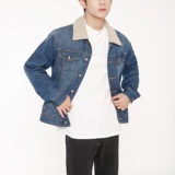 Съемная джинсовая утепленная куртка, мужской зимний бархатный комплект