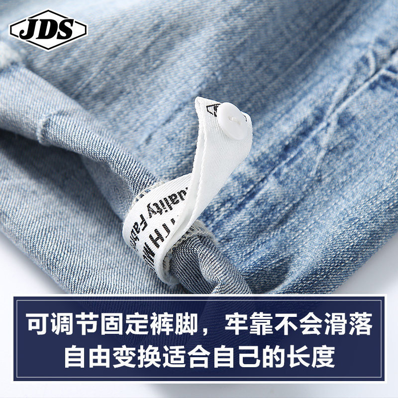 夏季牛仔男七分裤弹力破洞潮五分裤 角斗士服饰牛仔裤