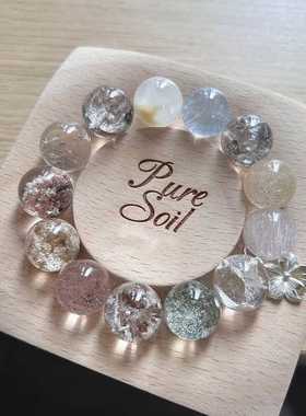 小清新锆石花朵水晶串珠手链轻奢高级感手串小众甜美百搭手饰