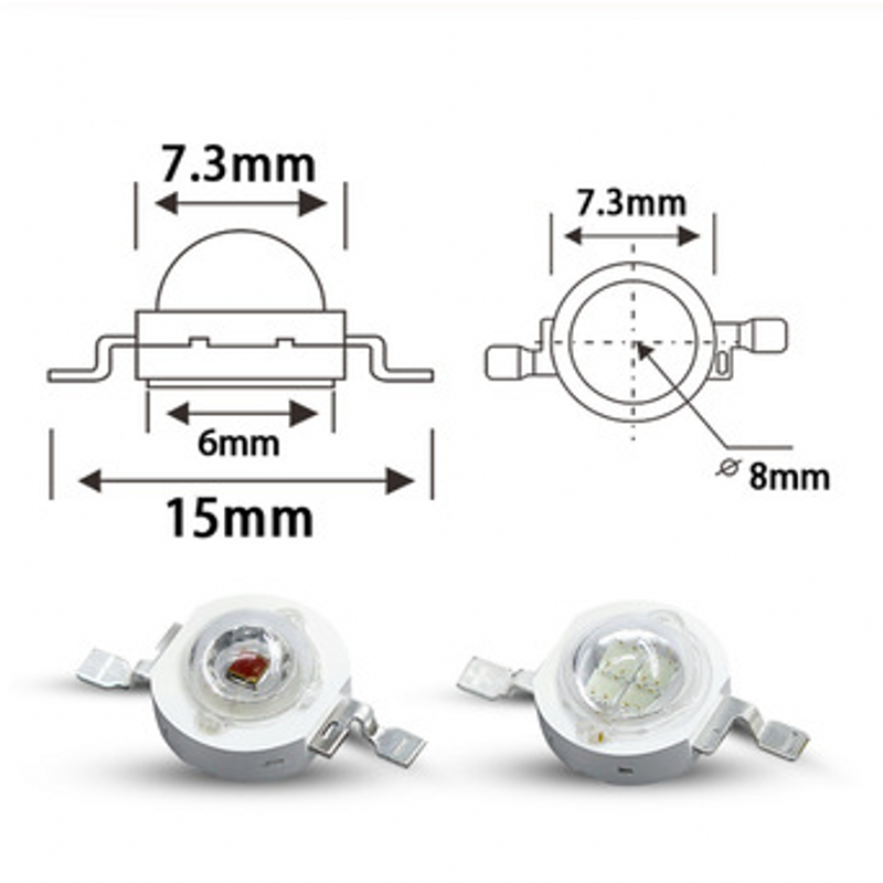 促销5元10只进口普瑞led灯珠1WLED灯珠高亮足瓦led灯3W大功率灯珠 - 图1