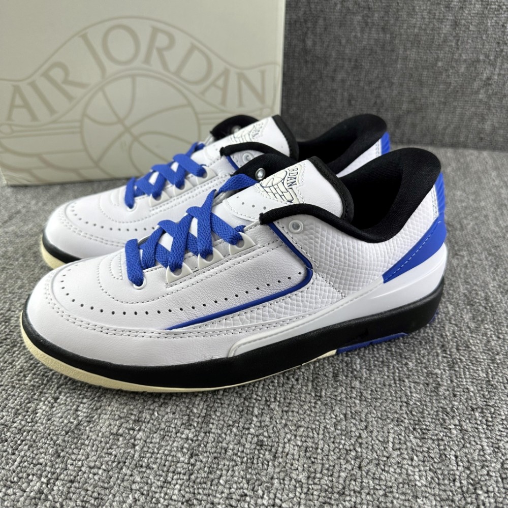Nike Air Jordan 2 Low白蓝缓震防滑低帮复古篮球鞋 DX4401-104,淘宝优惠券,粉丝福利购,淘宝优惠卷