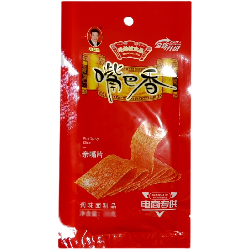 毛劲松亲嘴片麻辣味嘴巴香辣条辣片儿时怀旧零食小吃老式大辣片