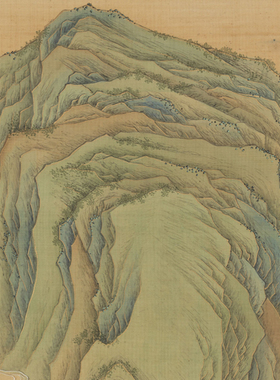 清院本丁观鹏新丰图挂画山水画人物字画客厅卧室办公室装饰画国画
