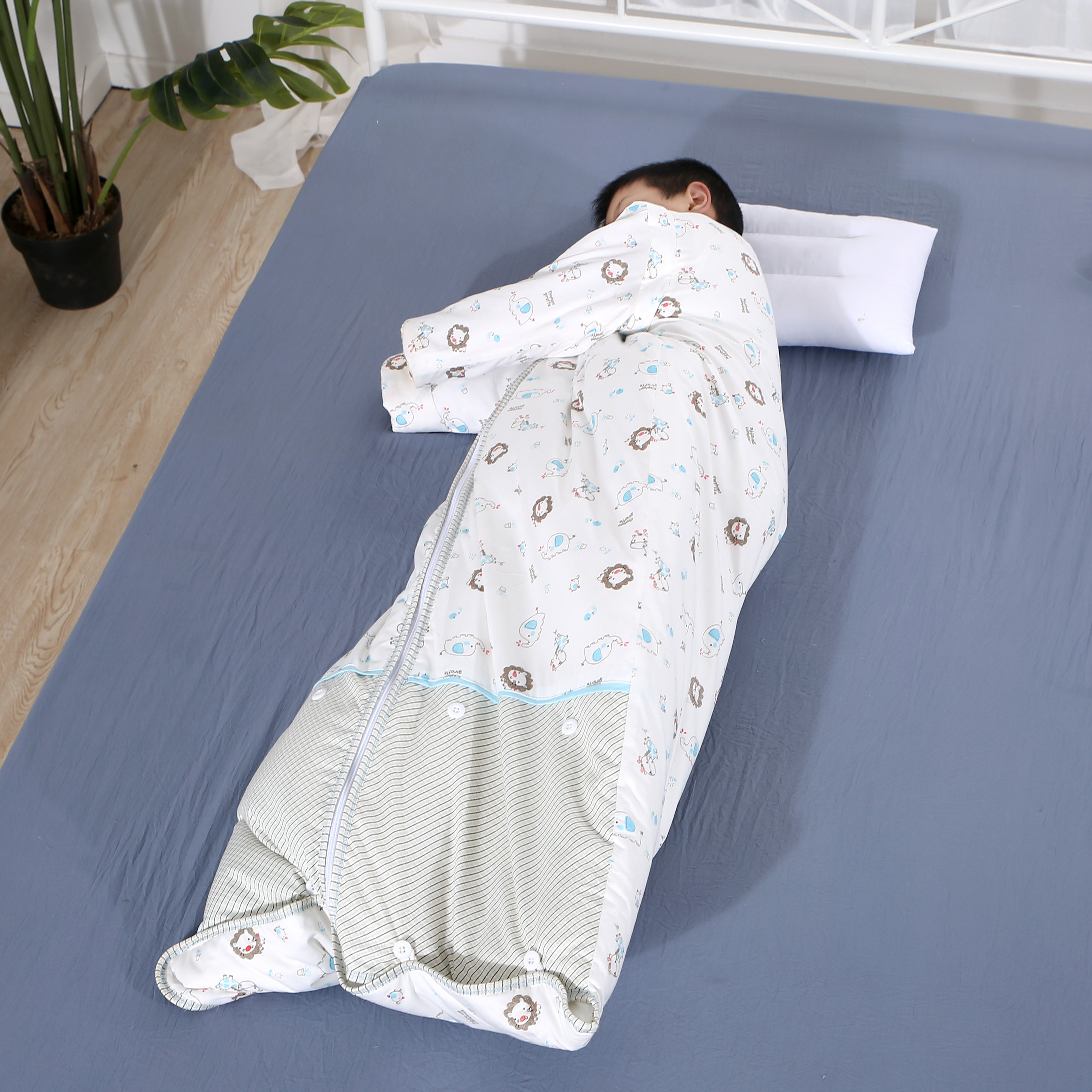 婴儿秋冬儿童睡袋冬季加厚中大童防踢被宝宝睡