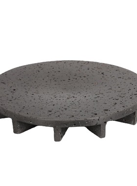 北欧水磨石托盘果盘摆件样板房电视柜卧室书房客厅桌面玄关饰品