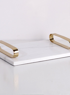 香薰托盘轻奢摆件长方形首饰珠宝茶几杯子现代样板间装饰品收纳盘