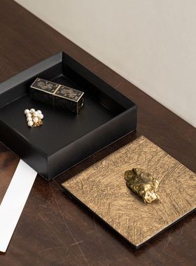 宋代美学新中式高级感首饰盒收纳复古装饰盒摆件办公室桌面装饰品