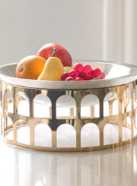 轻奢金属水果盘家用客厅