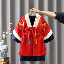 Boys Year of the Year conserved baby dragon year old gown childrens winter dress long gown suit suit New Years festive performance