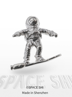 首饰原创单板滑雪冲浪纯银吊坠