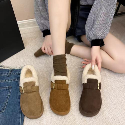 LL003秋冬新款加绒百搭时尚勃肯鞋 - 图2