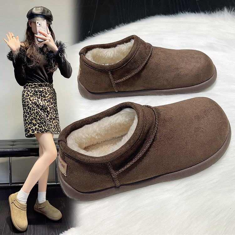 HGN7682-2韩版高定厚底加绒时尚土豆雪地靴 - 图0