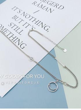 纯银学生礼品情侣配饰锁骨链