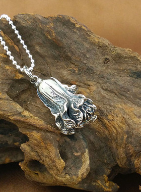 纯银大白菜寓意好人节日礼物吊坠