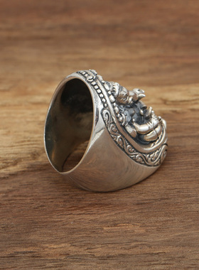 手工复古象鼻神宽版戒指新品特价