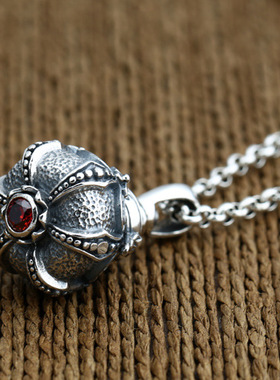 S925纯银饰品 复古泰银男女款可打开装东西毛衣链盒子坠新品特价