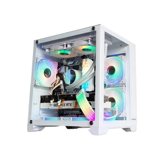 包邮海景房机箱matx迷你全景侧透电竞水冷游戏大机箱通用航嘉S920 - 图3