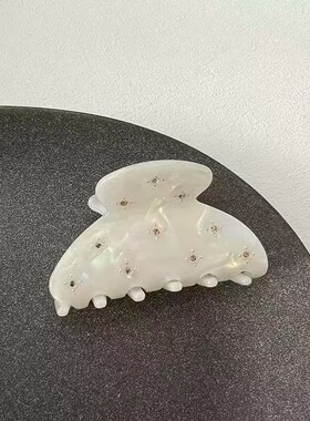 章若楠同款繁星镶钻鲨鱼夹半扎发