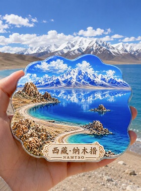 纳木错树脂浮雕磁吸冰箱贴西藏文创旅游纪念品小礼品伴手礼装饰品