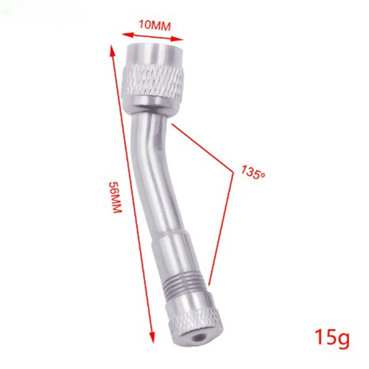 充气嘴打气咀多功能延长嘴弯头双内轮胎气门嘴加长管打气嘴充气杆 - 图1