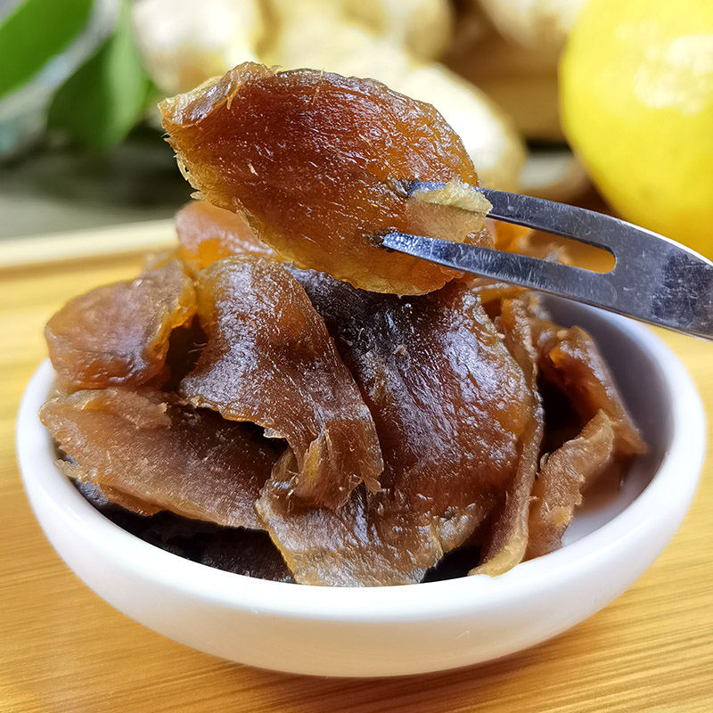 优好岛新会柠檬姜姜片干生姜片甜姜块休闲零食即食糖姜柠汁姜蜜饯 - 图0