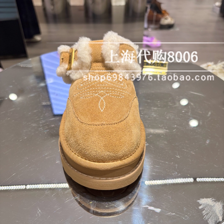 Staccato/思加图2025冬季女鞋复古勃肯鞋保暖加绒毛毛鞋鞋子EIY04 - 图1