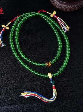 绿度母琉璃念珠108颗项链修行用