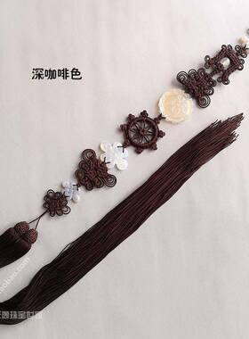 高档手工玉莲花念佛珠燕尾主法穗子法师背云佛流苏法轮结方丈背云