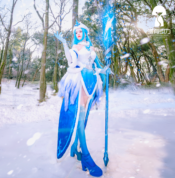 龙妹妹cos服出租王者荣耀王昭君冰雪之华cos新版原皮全套_虎窝淘
