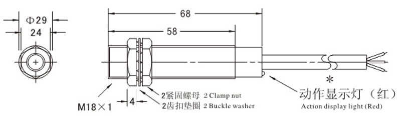 沪工ALJ18A3-5-Z/N1N2N3P1P2P3D12J/A1A2A3电感式接近开关M18 - 图2