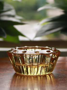 水晶莲子烛台灯座摆件