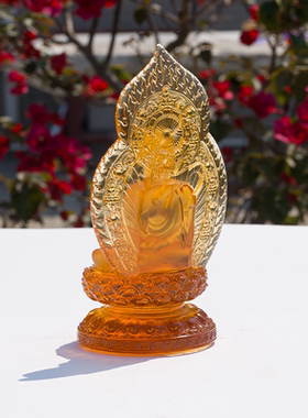 古法琉璃释迦摩尼佛摆件佛堂供奉