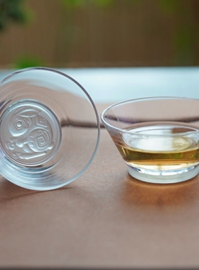 高硼硅玻璃茶杯中式茶桌透明